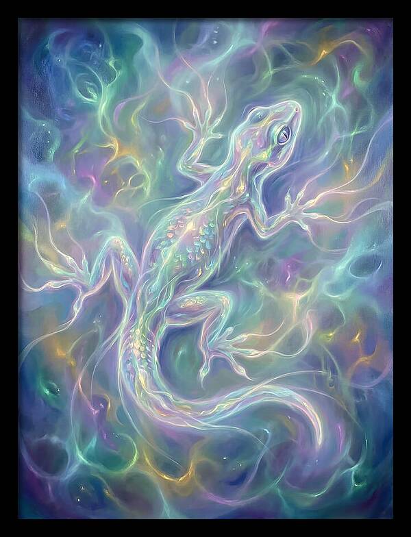 Gecko In Ethereal Glow