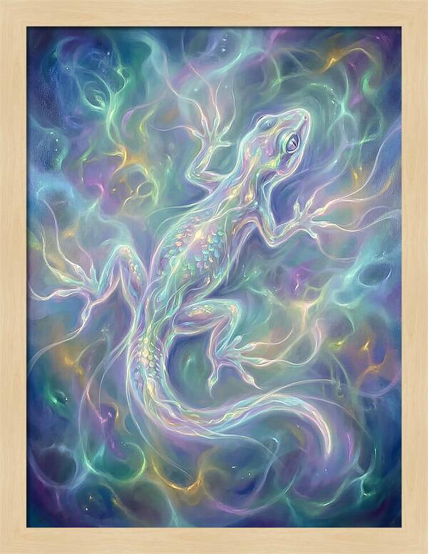 Gecko In Ethereal Glow