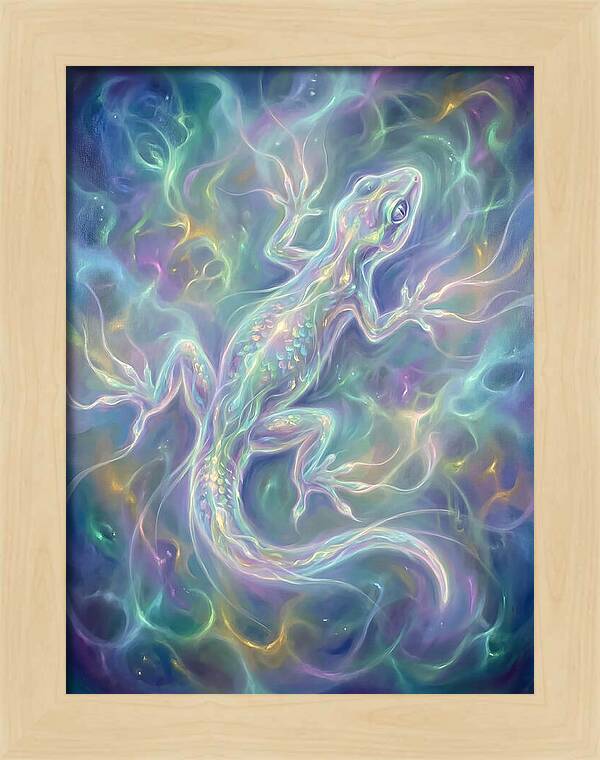Gecko In Ethereal Glow
