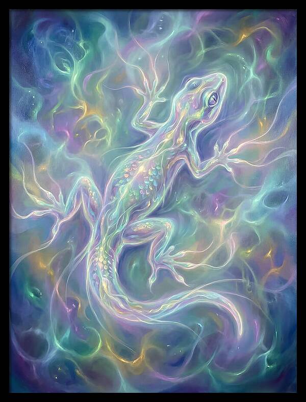 Gecko In Ethereal Glow