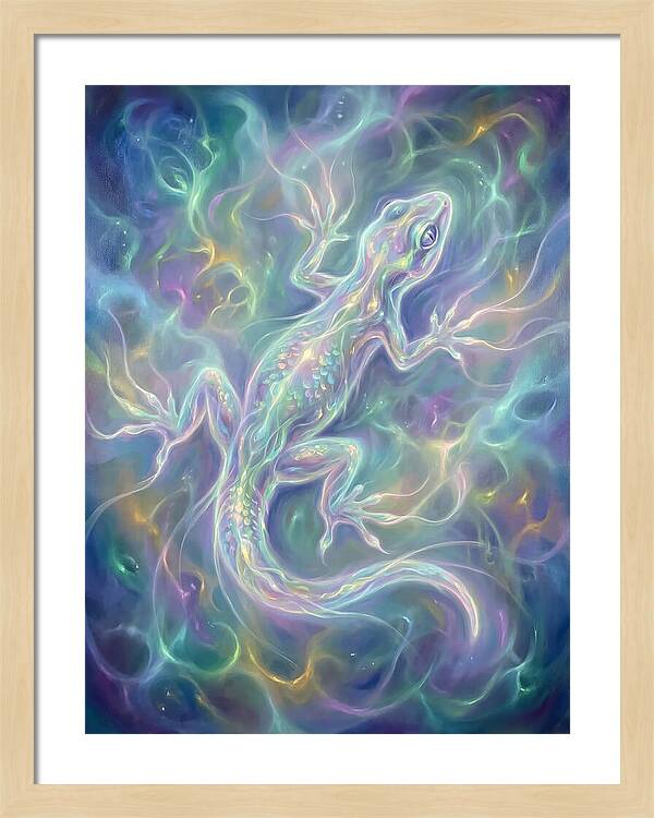 Gecko In Ethereal Glow