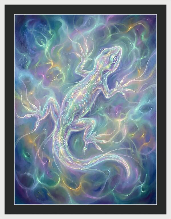 Gecko In Ethereal Glow