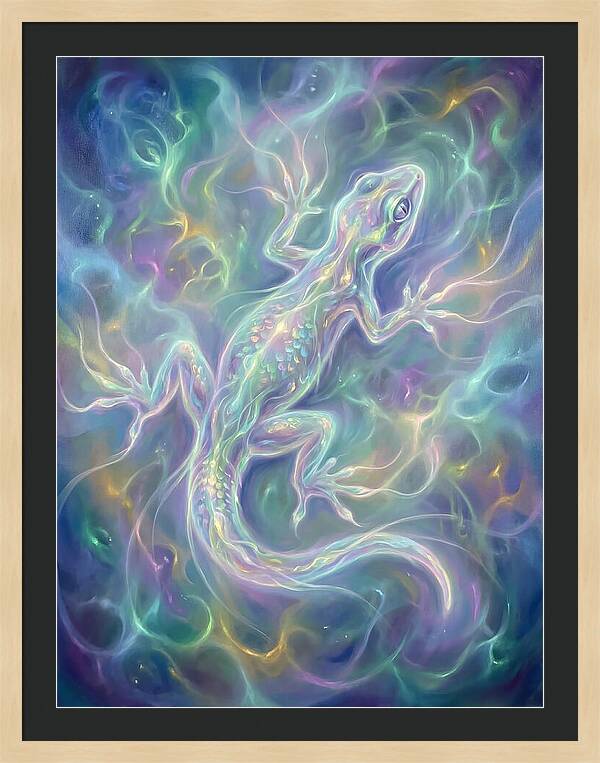 Gecko In Ethereal Glow