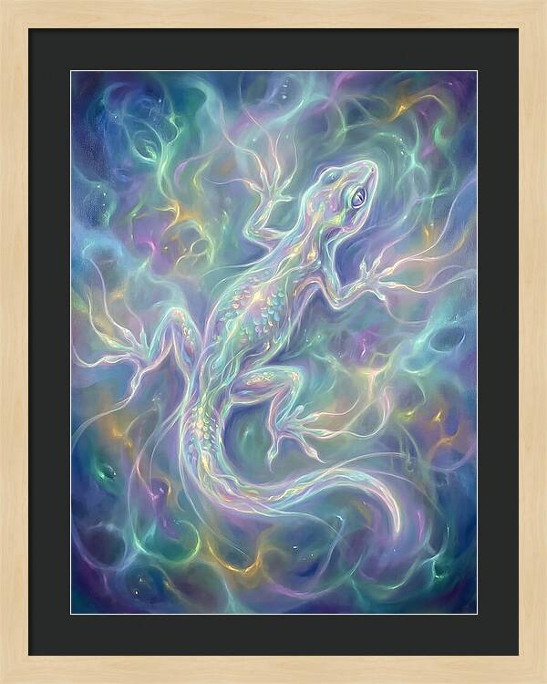 Gecko In Ethereal Glow