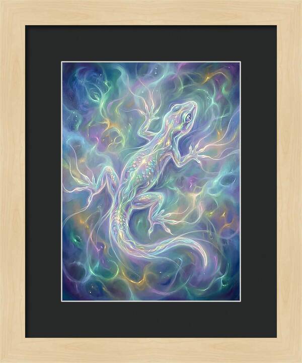 Gecko In Ethereal Glow