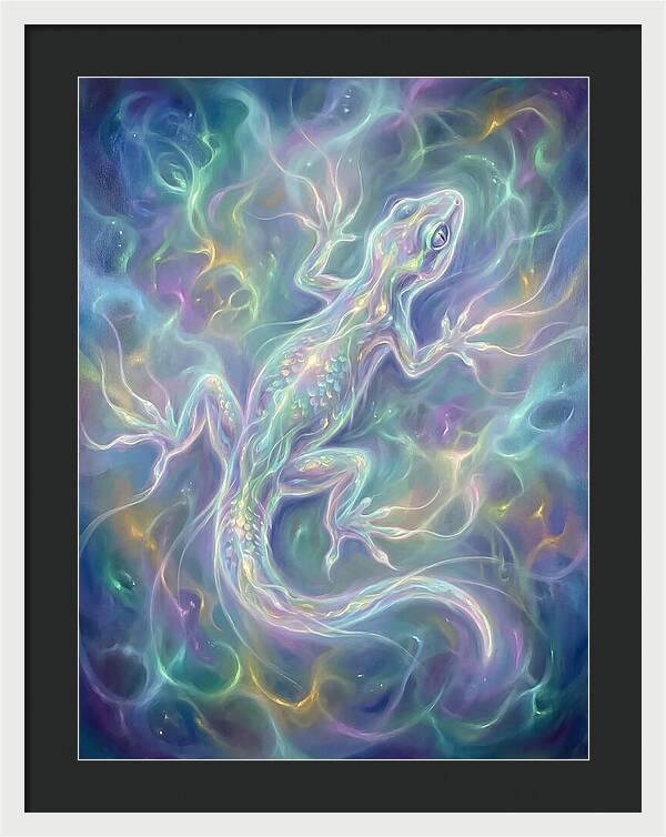 Gecko In Ethereal Glow