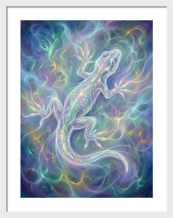 Gecko In Ethereal Glow