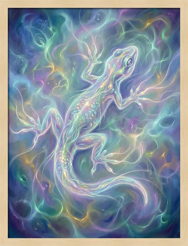Gecko In Ethereal Glow