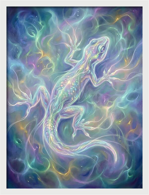 Gecko In Ethereal Glow