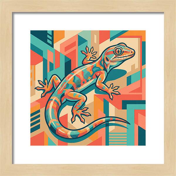 Gecko In Vibrant Geometry