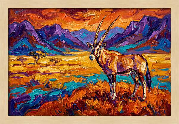 Gemsbok Amidst Colorful Terrain