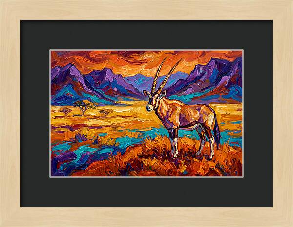 Gemsbok Amidst Colorful Terrain