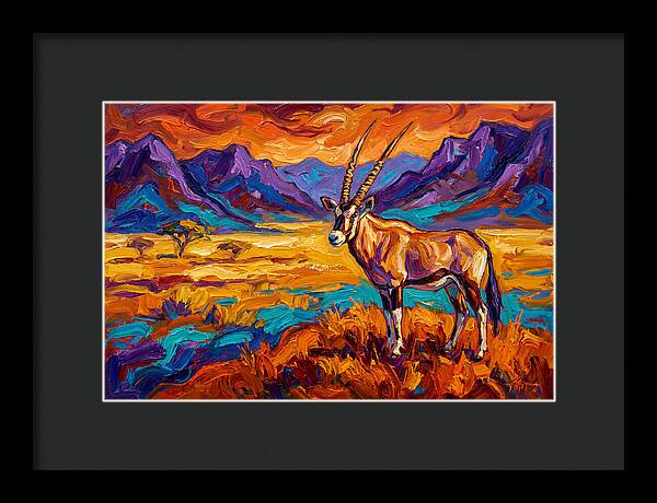 Gemsbok Amidst Colorful Terrain