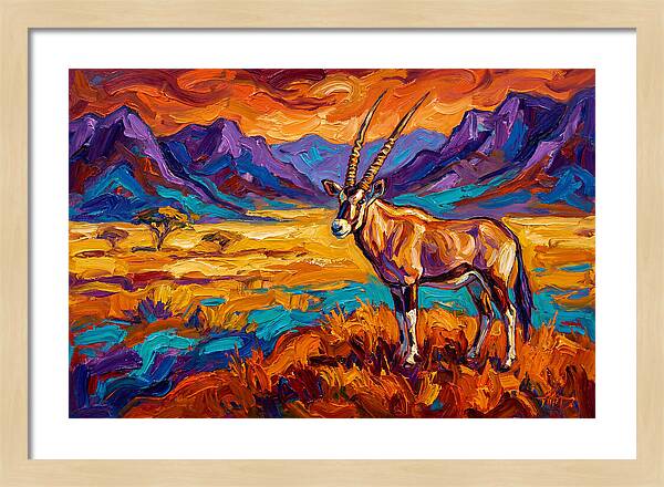 Gemsbok Amidst Colorful Terrain