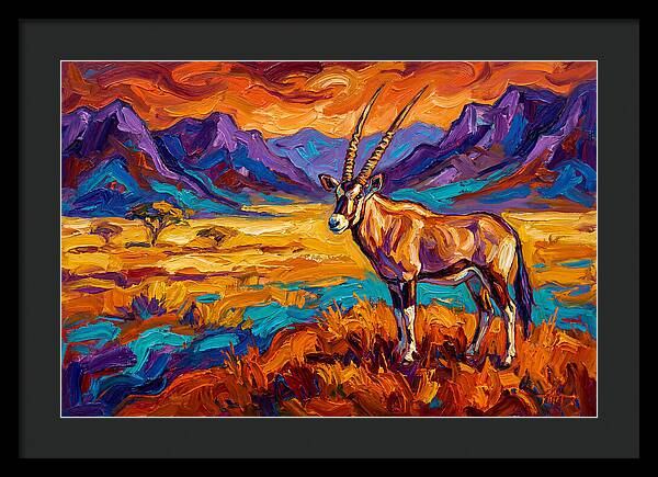 Gemsbok Amidst Colorful Terrain