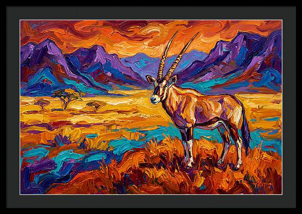 Gemsbok Amidst Colorful Terrain