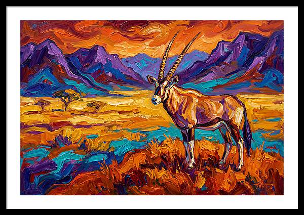 Gemsbok Amidst Colorful Terrain
