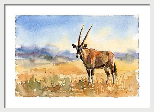 Gemsbok In Serene Landscape