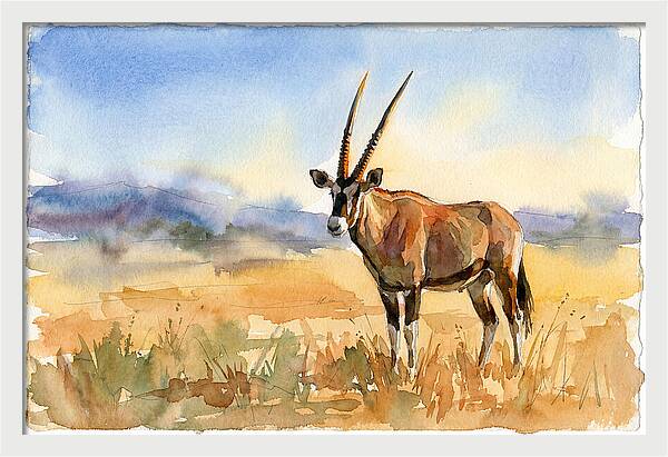 Gemsbok In Serene Landscape