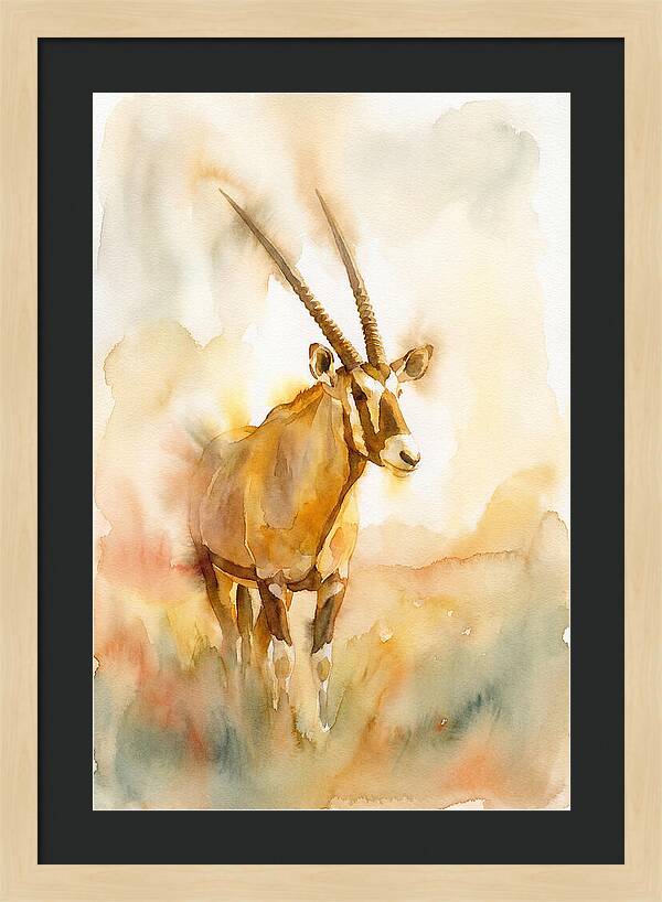 Gemsbok In Soft Watercolor