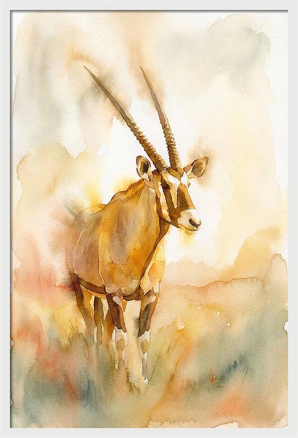 Gemsbok In Soft Watercolor