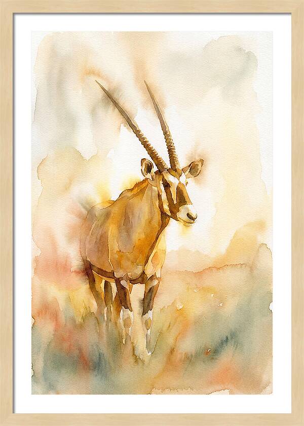 Gemsbok In Soft Watercolor