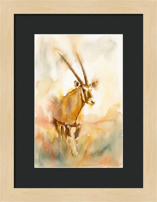 Gemsbok In Soft Watercolor