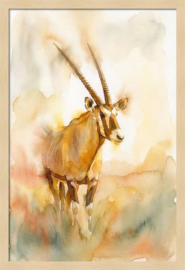 Gemsbok In Soft Watercolor