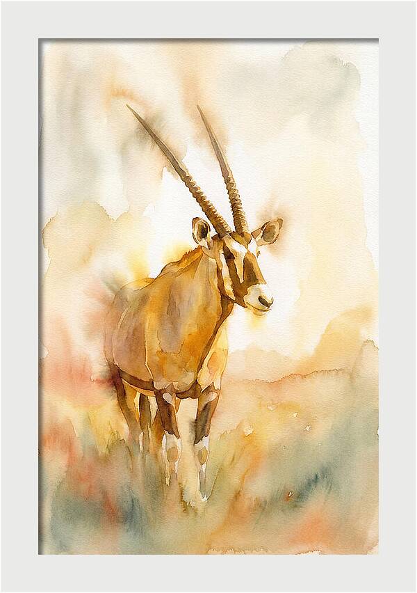 Gemsbok In Soft Watercolor