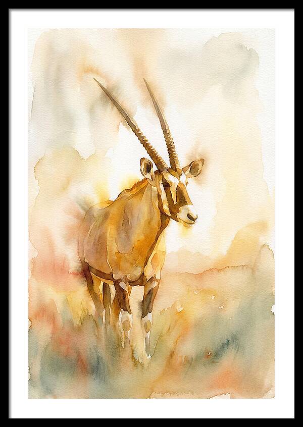 Gemsbok In Soft Watercolor