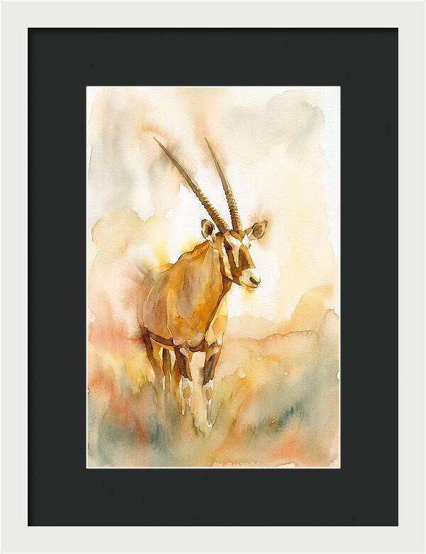 Gemsbok In Soft Watercolor