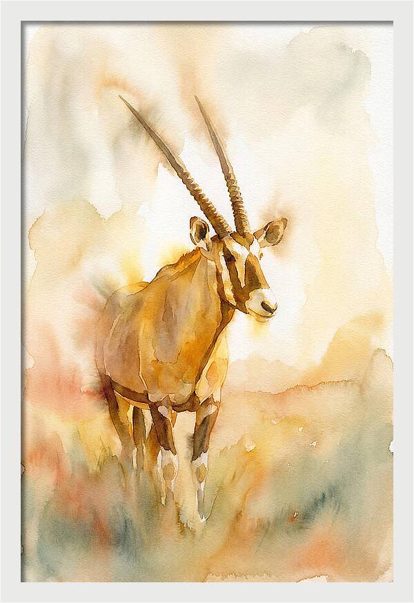 Gemsbok In Soft Watercolor