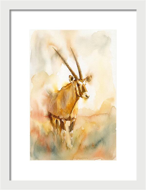 Gemsbok In Soft Watercolor