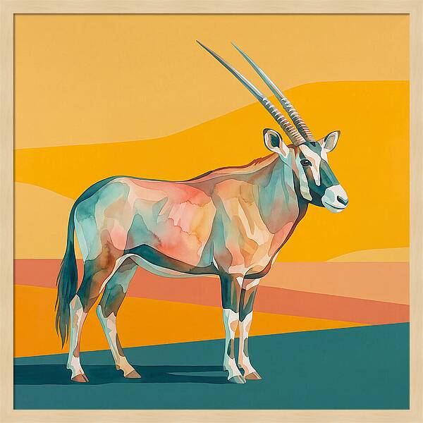 Gemsbok In Vibrant Colors