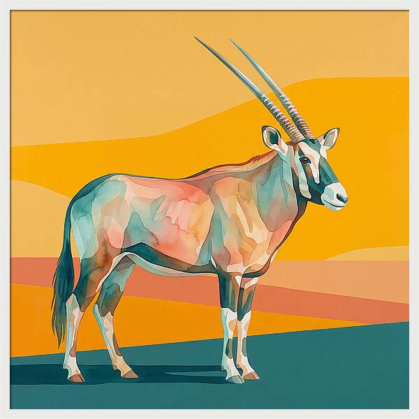 Gemsbok In Vibrant Colors