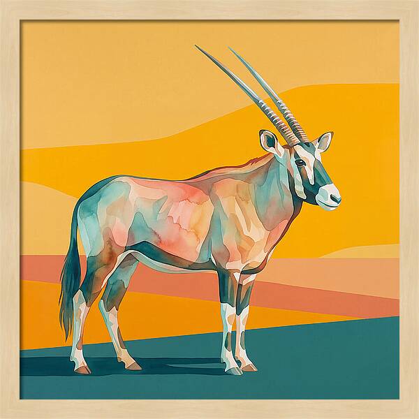Gemsbok In Vibrant Colors