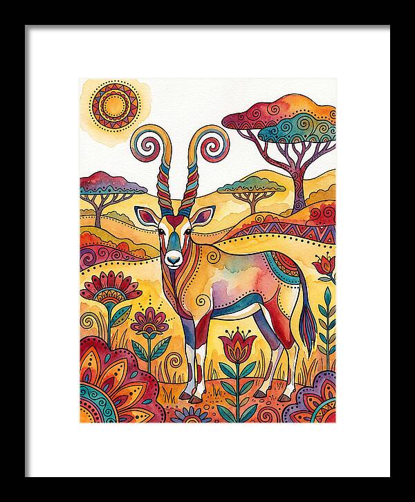 Gemsbok In Vibrant Landscape