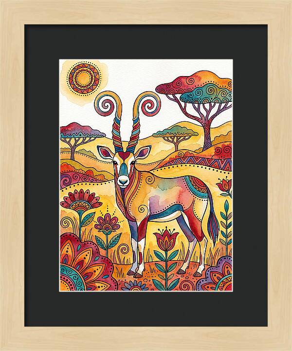 Gemsbok In Vibrant Landscape