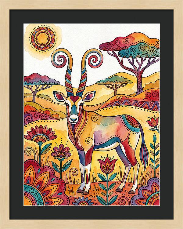 Gemsbok In Vibrant Landscape