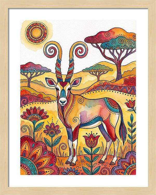 Gemsbok In Vibrant Landscape