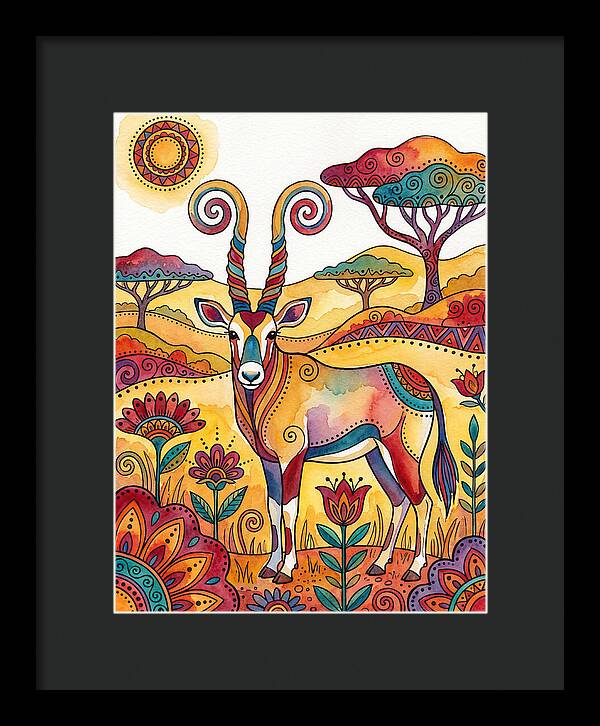 Gemsbok In Vibrant Landscape