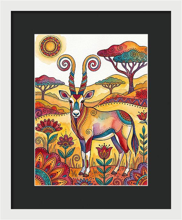 Gemsbok In Vibrant Landscape