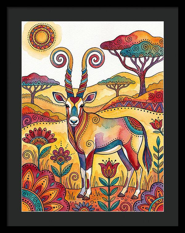 Gemsbok In Vibrant Landscape
