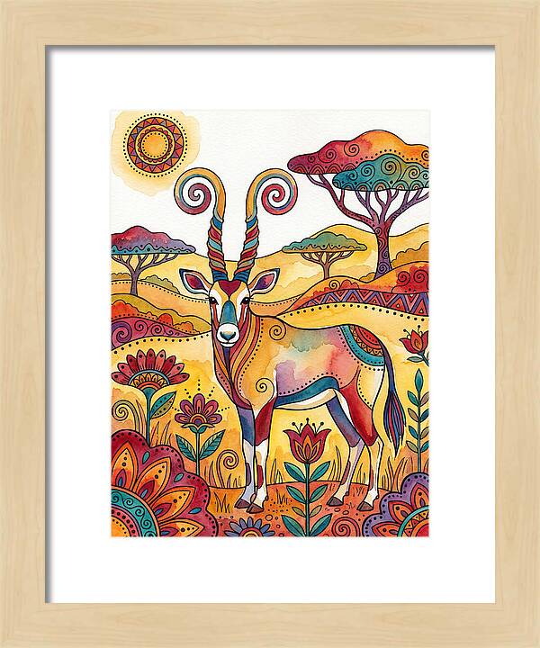 Gemsbok In Vibrant Landscape