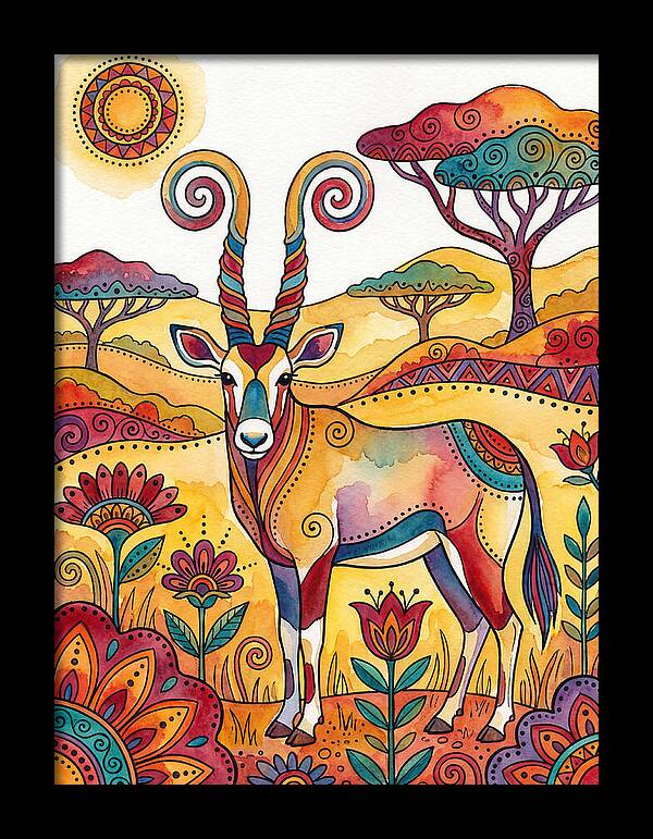 Gemsbok In Vibrant Landscape