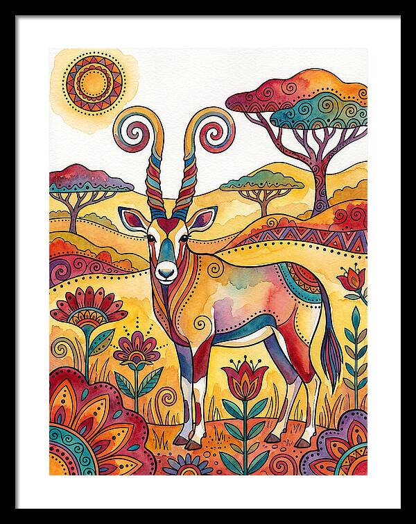 Gemsbok In Vibrant Landscape