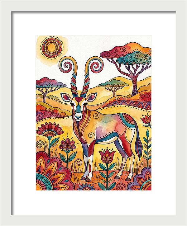 Gemsbok In Vibrant Landscape