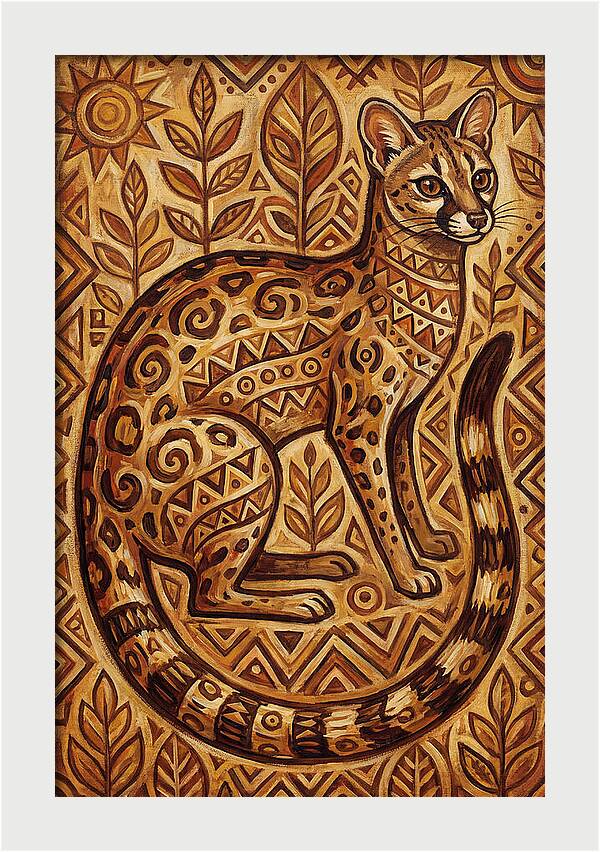 Genet In Folk Art Style