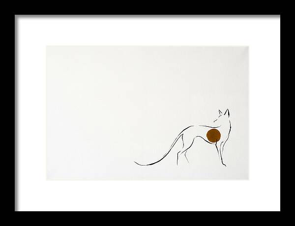 Genet Silhouette On White Canvas