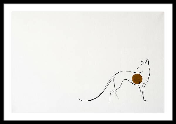 Genet Silhouette On White Canvas